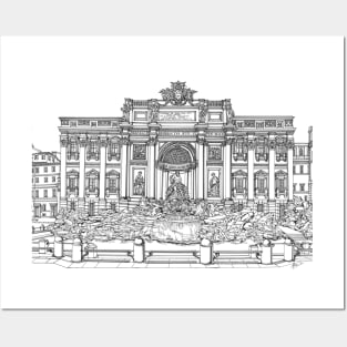 Trevi Fountain Posters and Art